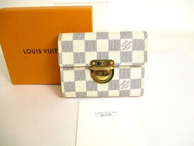 【未使用保管品】 ルイヴィトン LOUIS VUITTON ダミエ アズール ポルトフォイユ コアラ 3つ折り 財布 コンパクト財布 【中古】