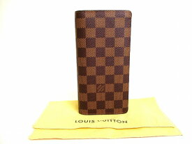 【未使用保管品】 ルイヴィトン LOUIS VUITTON ダミエ ポルトフォイユ ブラザ 2つ折り 長財布 メンズ 【中古】