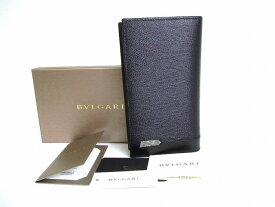 【新古品】 ブルガリ BVLGARI セルペンティ スカリエ グレインレザー 2つ折り 長財布 ロングウォレット メンズ 黒 【中古】