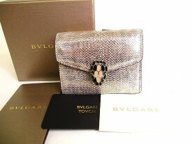 【未使用保管品】 ブルガリ BVLGARI セルペンティ フォーエバー カーフレザー 三つ折り財布 コンパクトウォレット　メンズ レディース