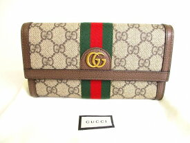 【希少】 【未使用保管品】 グッチ GUCCI GG オフィディア DIY ウェブストライプ 長財布 コンチネンタルウォレットメンズ レディース 【中古】