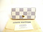 【未使用保管品】 ルイヴィトン LOUIS VUITTON ダミエアズール ゴールド金具 ミュルティクレ4 4連 キーケース キーリング メンズ レディース 【中古】