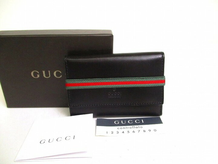 楽天市場】【未使用保管品】 グッチ GUCCI レザー ウェビングライン 