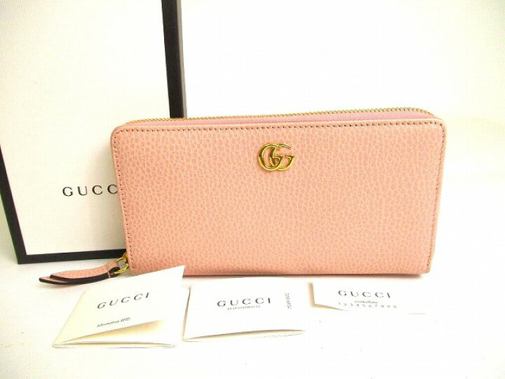 楽天市場】【新品同様】 グッチ GUCCI GG マーモント レザー ラウンド  