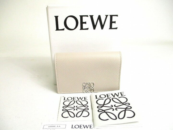 楽天市場】【未使用保管品】 ロエベ LOEWE アナグラム ペブルグレイン  