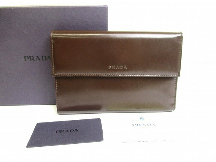 楽天市場】【希少】 【未使用保管品】 プラダ PRADA レザー 3つ折り 