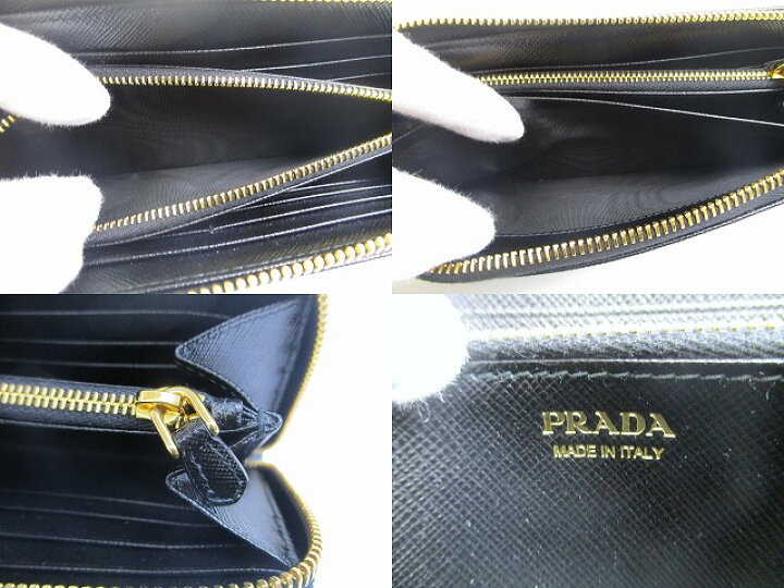 楽天市場】【未使用保管品】 プラダ PRADA サフィアーノ レザー ジップ 