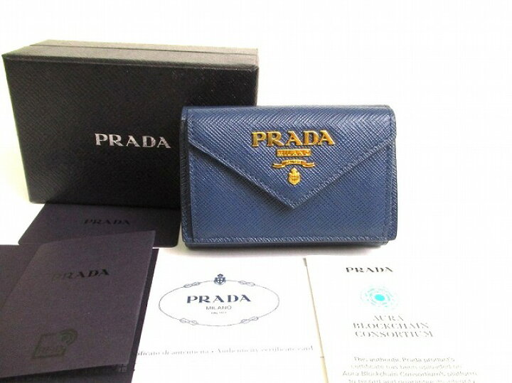 楽天市場】【未使用保管品】 プラダ PRADA サフィアーノメタル レザー 