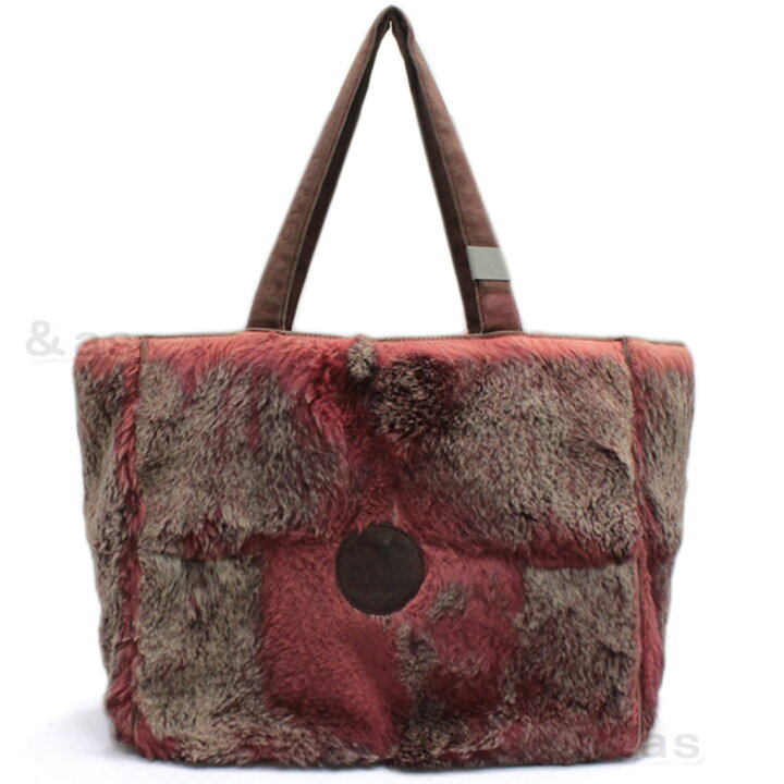楽天市場】シャネル ラビットファートートバッグ ワイン CHANEL【中古 