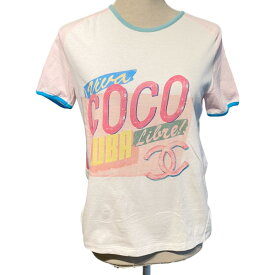 【中古】シャネル CHANEL COCO CUBA ココマーク 半袖Tシャツ/ トップス Sホワイト レディース