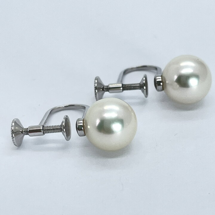 楽天市場】ミキモト 御木本 MIKIMOTO イヤリング K18WG ホワイト 