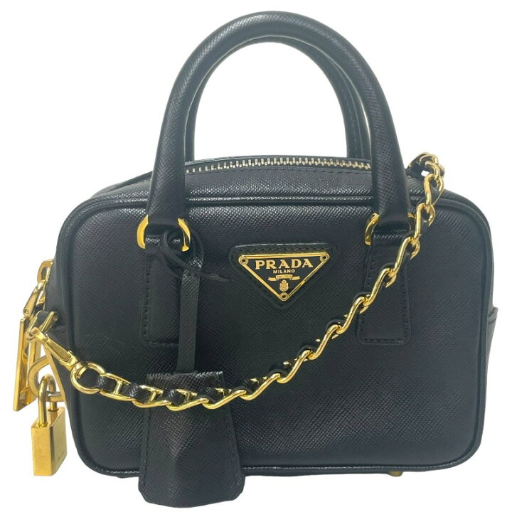 楽天市場】PRADA プラダ サフィアーノ BL0705 チェーンショルダー 2way 