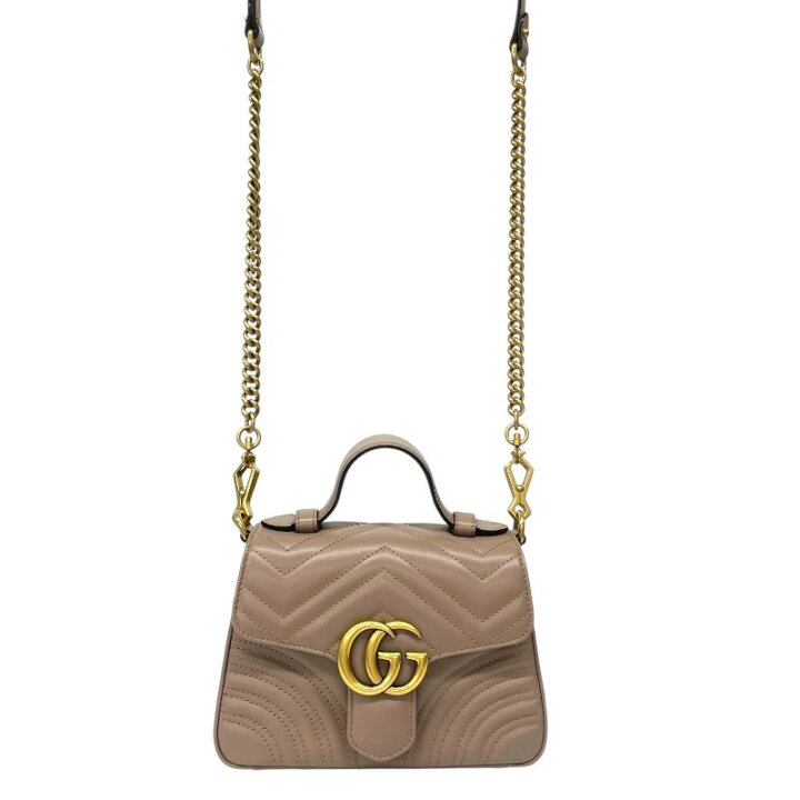 楽天市場】【中古】【GUCCI】グッチ GGマーモント ミニトップハンドル 