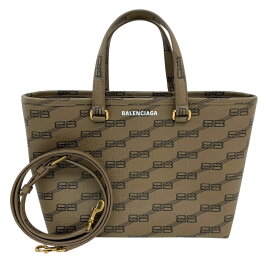 【中古】【BALENCIAGA】バレンシアガ シグネチャー スモールショッパー 702699 ハンドバッグ レディース 2WAY BBモノグラム ショルダー