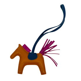 【中古】【HERMES】エルメス ロデオチャームPM その他小物 レザー レディース D刻印 2019年製造 ブラウン ブルー チャーム