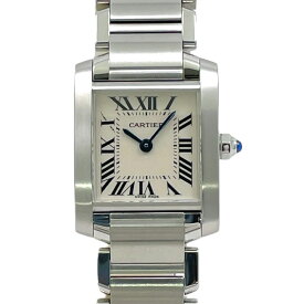 【中古】【CARTIER】カルティエ タンクフランセーズSM W51008Q3 腕時計 ステンレススチール レディース クォーツ