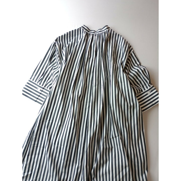楽天市場】新品 BEIGE ベイジ コットン ストライプ ロング シャツ 半袖 