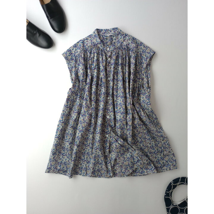 楽天市場】24SS TOUJOURSトゥジューPleated Sleeveless Long Shirt 