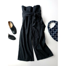 TOUJOURS トゥジュー コットン ウール タイ スタイル パンツ グレー F【中古】