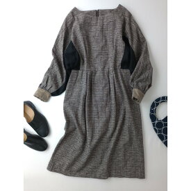 GASA ガサ 切り替え ドッキング ロング ワンピース 長袖【中古】