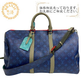 LOUIS VUITTON ルイヴィトン ルイヴィトン M43855 キーポル バンドリエール45 モノグラムパシフィック ボストンバッグ バッグ カバン ブランド スーツケース ブルー ユニセックス