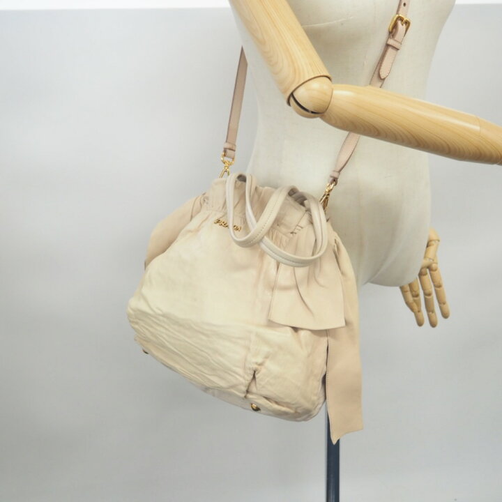楽天市場】PRADA/プラダ BN1760 サイドリボン 2way ショルダーバッグ 