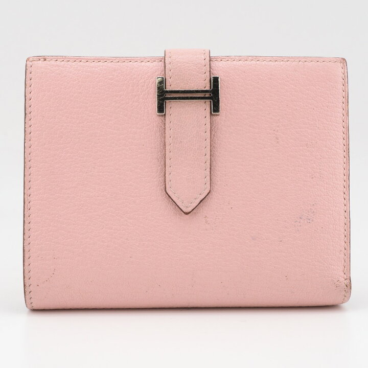 楽天市場】HERMES/エルメス ベアン コンパクト 二つ折り財布 ピンク 