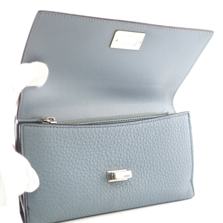 楽天市場】FENDI/フェンディ ピーカブー セレリア 長財布 ブルーグレー  