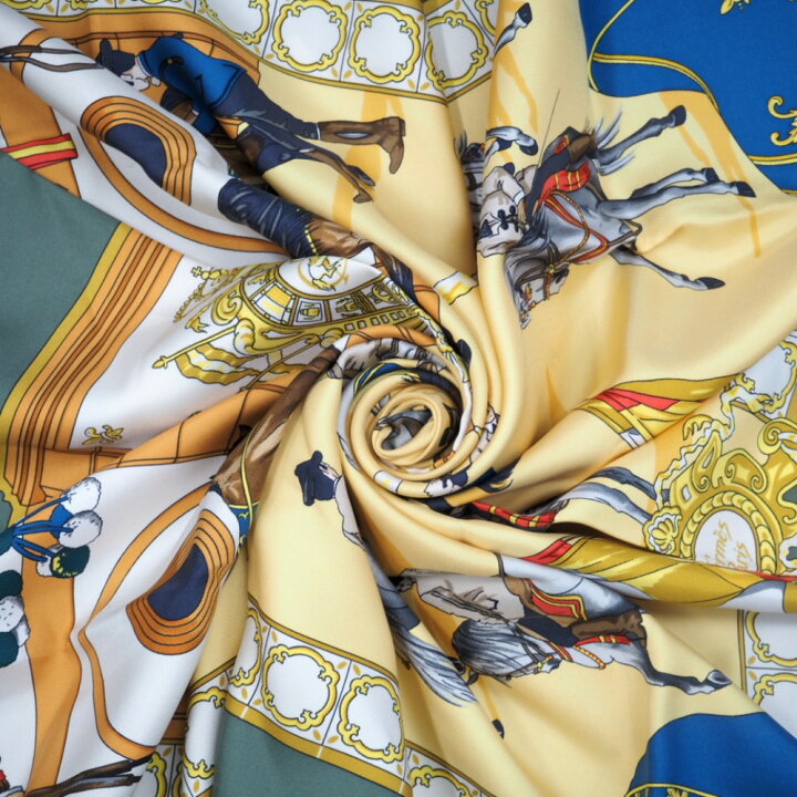 HERMES エルメス カレ90王立アンダルシア馬術学校 - バンダナ・スカーフ 