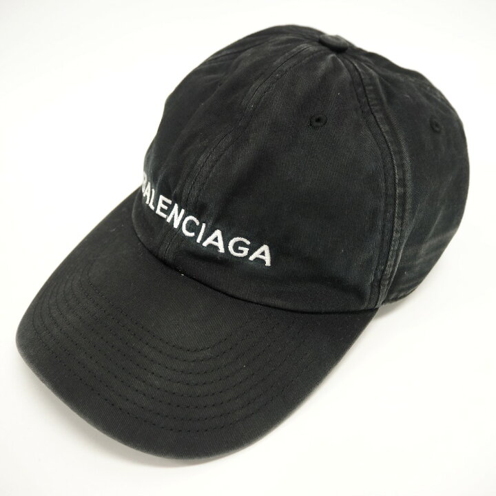 楽天市場】BALENCIAGA/バレンシアガ L 59 ロゴ キャップ ブラック ユニ 