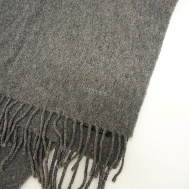 楽天市場】HERMES/エルメス カシミアマフラー マフラー グレー  