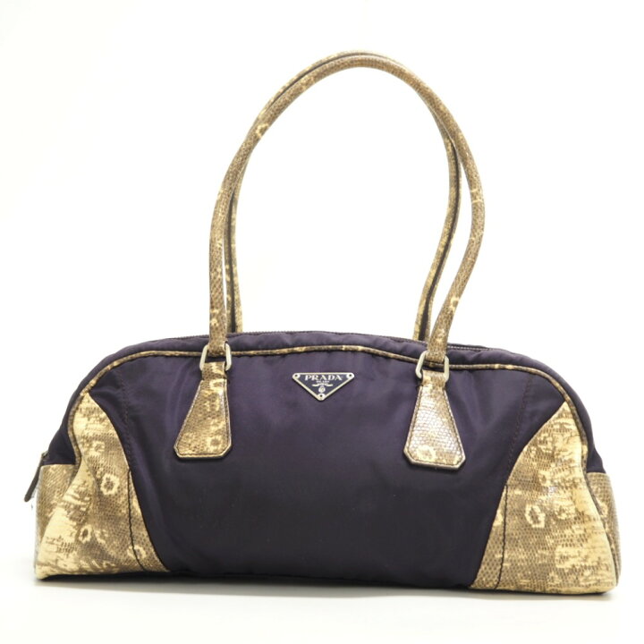 楽天市場】PRADA/プラダ B10746 リザード型押し 三角プレート 