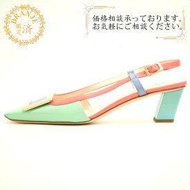 ROGERVIVIER ロジェヴィヴィエ 25cm ストラップパンプス スリングバック パンプス ピンク レディース