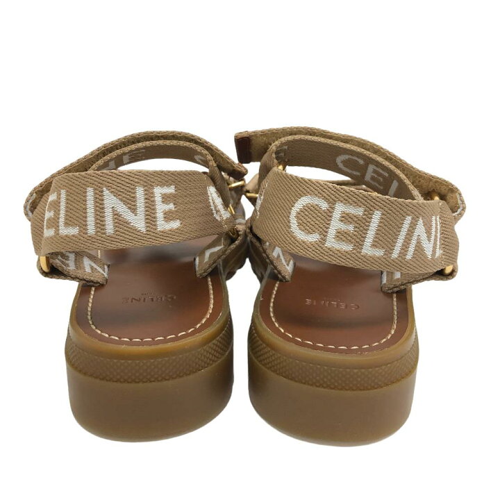 楽天市場】CELINE/セリーヌ レオ ストラッピー サンダル ブラウン 