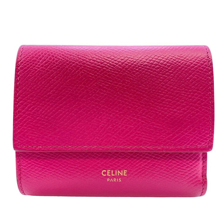 楽天市場】CELINE/セリーヌ コンパクトウォレット 三つ折り財布 ピンク 
