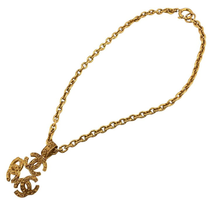 楽天市場】CHANEL/シャネル トリプルココマーク ネックレス ゴールド 