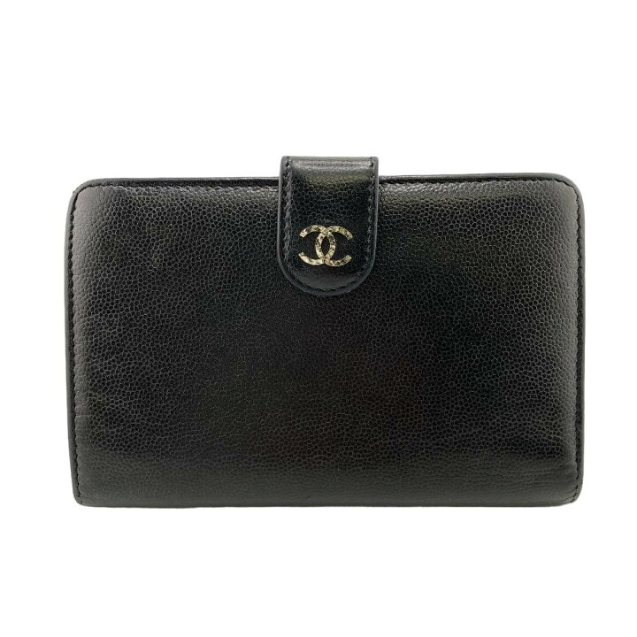 楽天市場】CHANEL/シャネル キャビアスキン ココマーク 二つ折り財布 