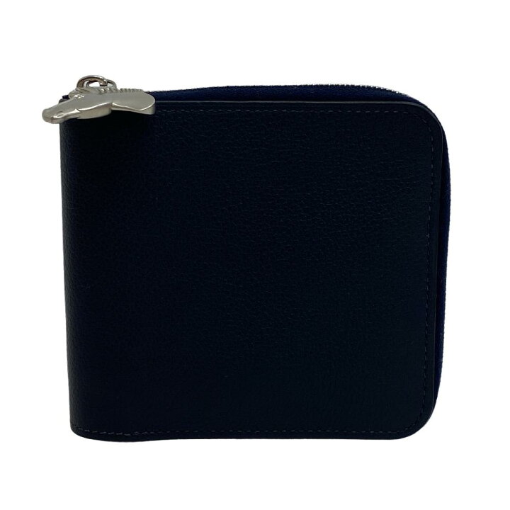 楽天市場】HERMES/エルメス ジップアンゴー 二つ折り財布 ネイビー 