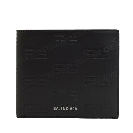 BALENCIAGA/バレンシアガ 718395 エンボスド スクエア フォールド 二つ折り財布 グレー メンズ