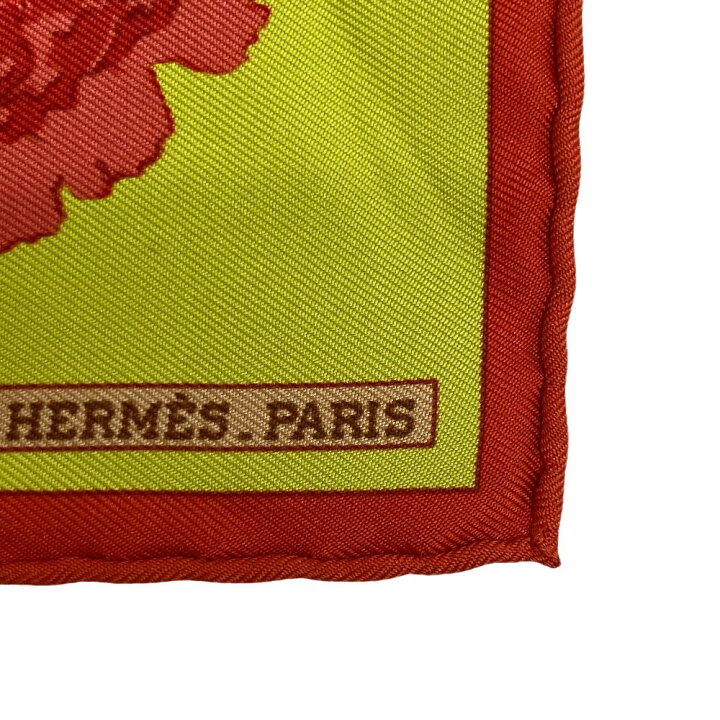 楽天市場】HERMES/エルメス カレ45 Les Pivoines 芍薬 スカーフ レッド 