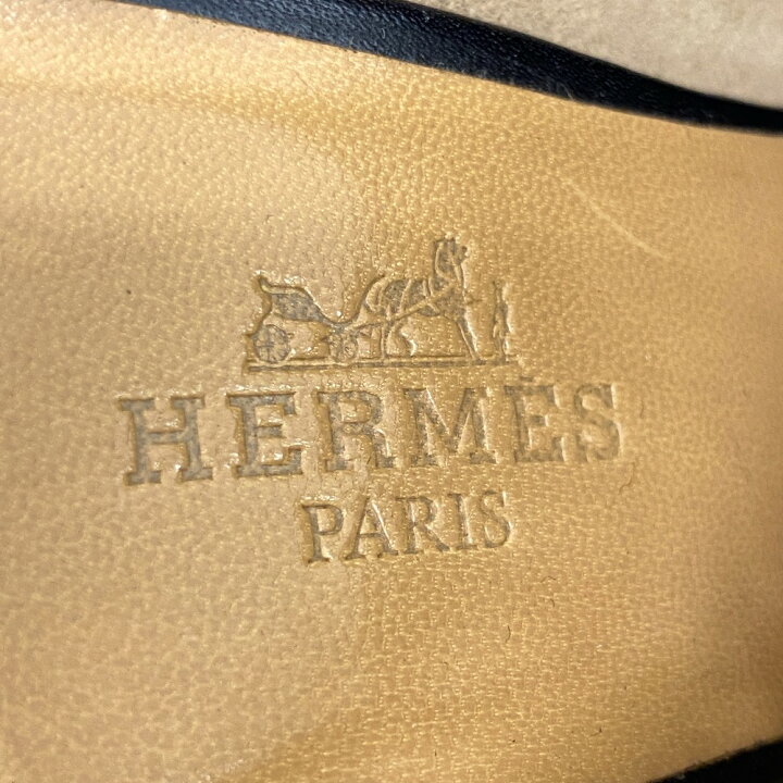楽天市場】HERMES エルメス エヴリン サボサンダル ミュール ブラック 