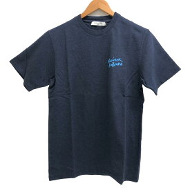 MAISON KITSUNE/メゾンキツネ MINI HANDWRITING CLASSIC S 半袖Tシャツ ネイビー ユニセックス