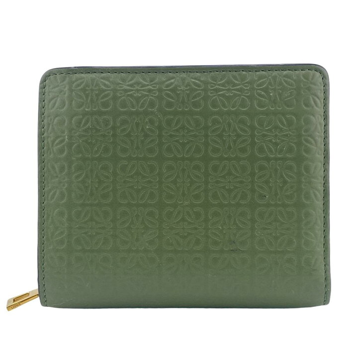 楽天市場】LOEWE/ロエベ リピートアナグラム 二つ折り財布 グリーン  