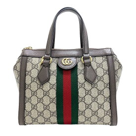 GUCCI/グッチ オフィディア GGスプリーム ハンドバッグ ブラウン レディース