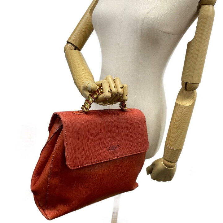 楽天市場】LOEWE/ロエベ ベラスケス ツイスト金具 ハンドバッグ レッド  