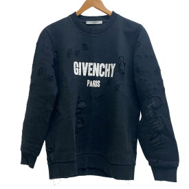 GIVENCHY/ジバンシィ BM70393Y0S XS デストロイ加工 スウェット ブラック メンズ