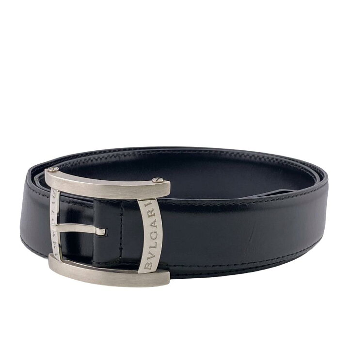 79～89 美品 BVLGARI ブルガリ アショーマ レザー ベルト 小物｜ベルト