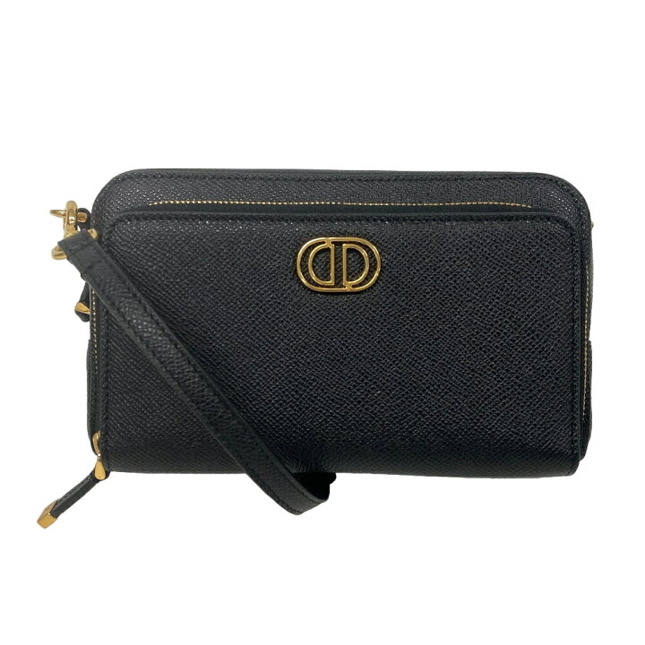 楽天市場】Dior/ディオール カロ レザー ショルダーバッグ ブラック 
