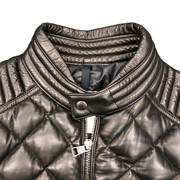 楽天市場】MONCLER モンクレール キルティング ライダースジャケット 