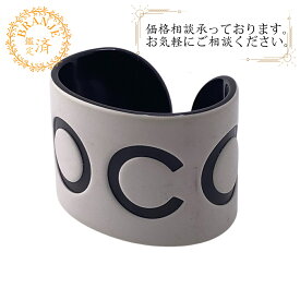 CHANEL シャネル 02P COCO バングル ブレスレット ブランド ホワイト レディース